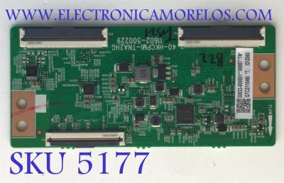 T-CON PARA TV TCL / NUMERO DE PARTE 30833-000001 / 40-HKCPMI-TNA2HG / 11602-500229 / GTC011046I / DISPLAY PT430CT03-14 VER.2.4 / MODELO 43S334